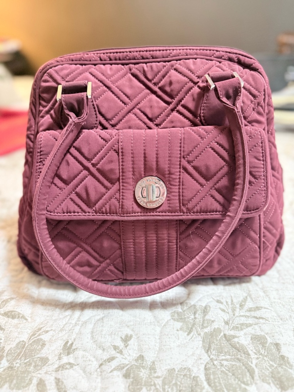 Vera Bradley Quilted Burgundy Purse